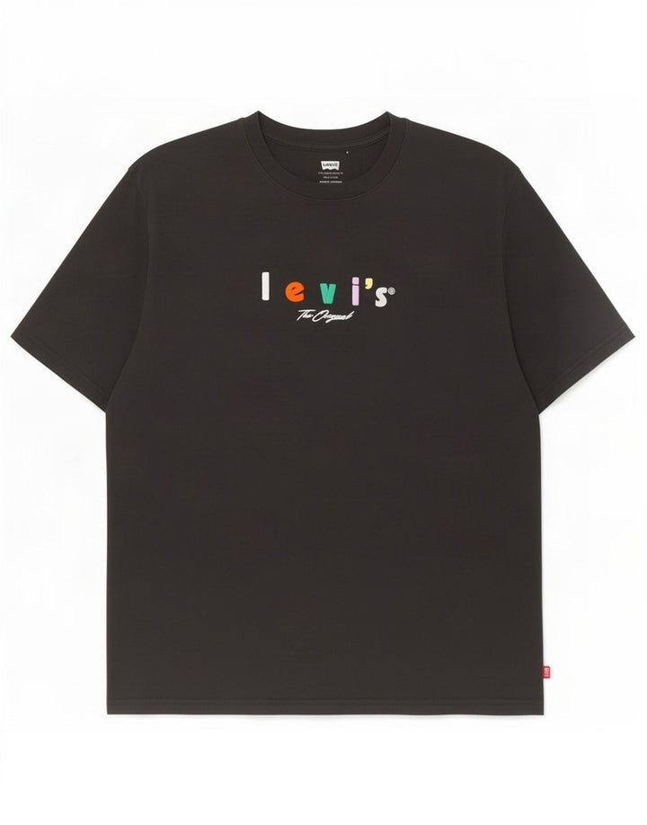 Levi's Camiseta gráfica para hombre Top mediano de algodón negro