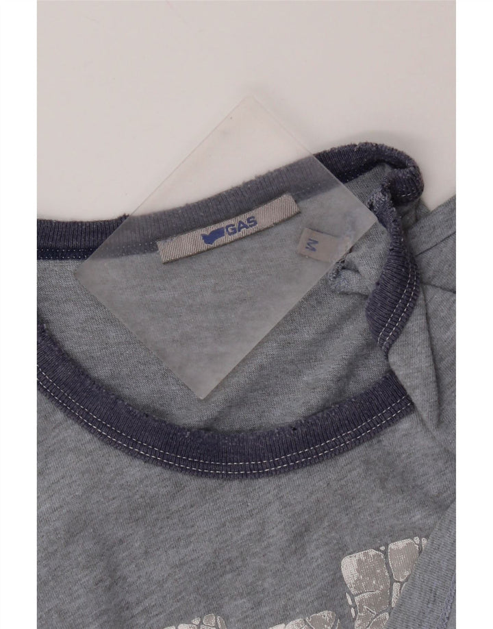 Gas - Camiseta gráfica para mujer (talla 40), color gris medio