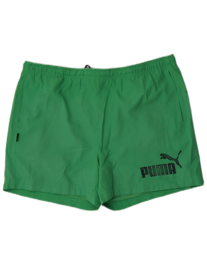 Puma Bañador con gráfico para hombre, talla grande, verde