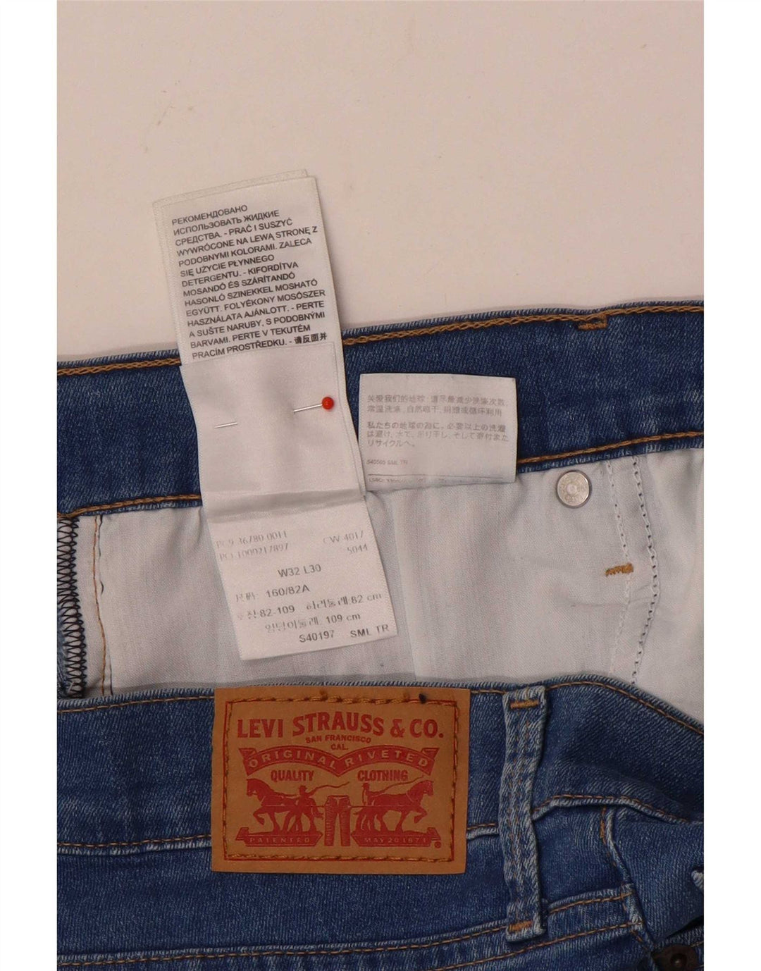 Vaqueros Levi's Mujer Skinny W32 L30 Algodón Azul