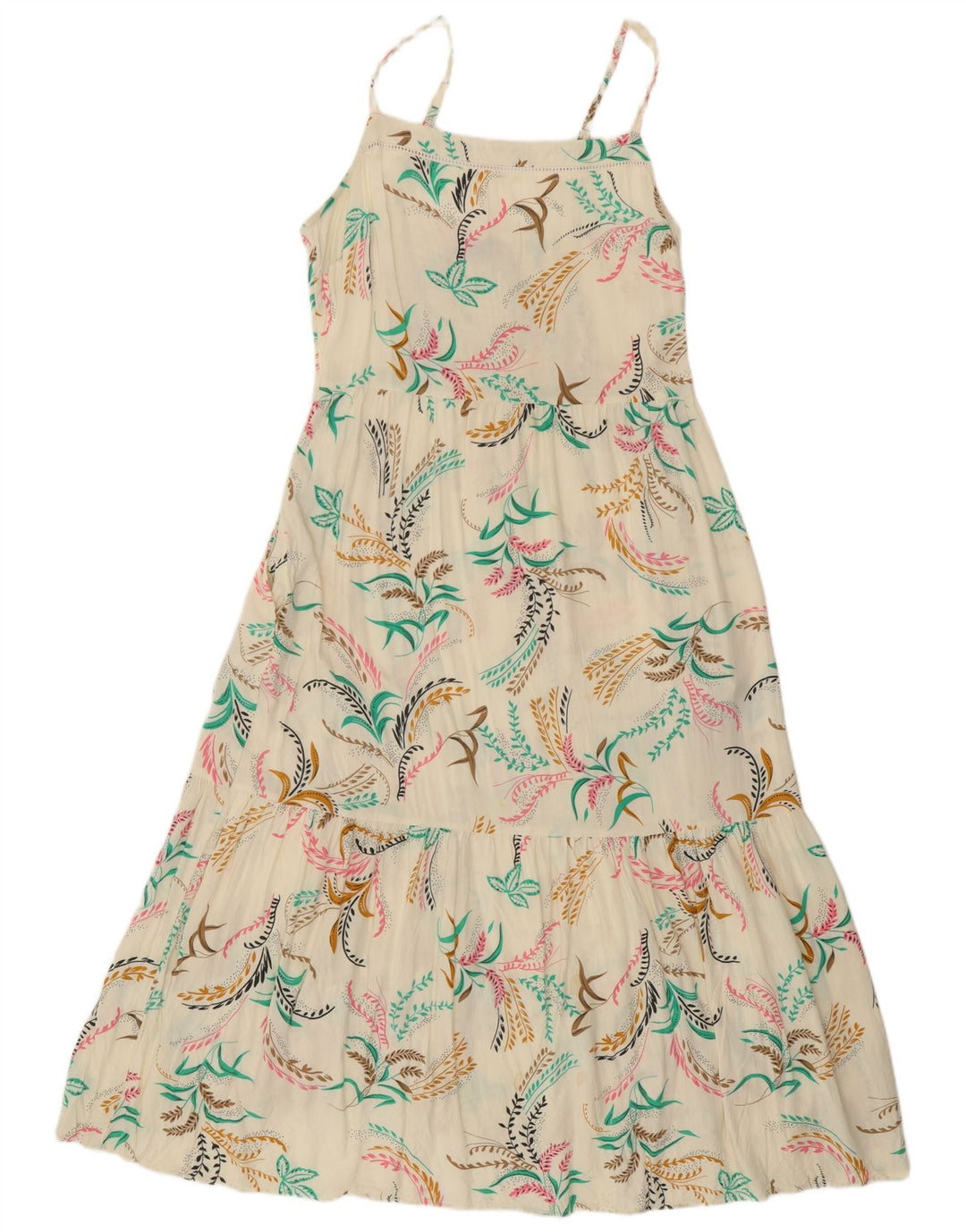 Marks & Spencer Vestido de verano para mujer UK 40 Medio Off White Viscosa floral