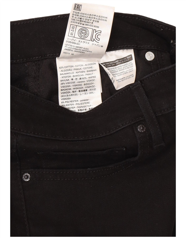 Levi's Mujer 712 Slim Jeans W28 L30 Algodón Negro