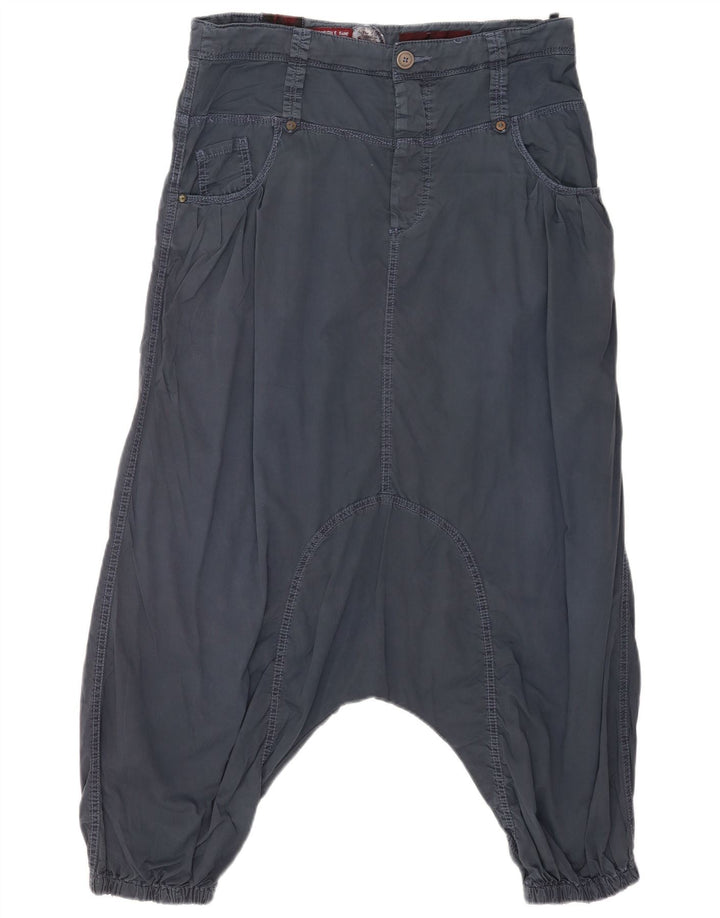 KHUJO Pantalones Harem Mujer W30 L29 Algodón Azul Marino