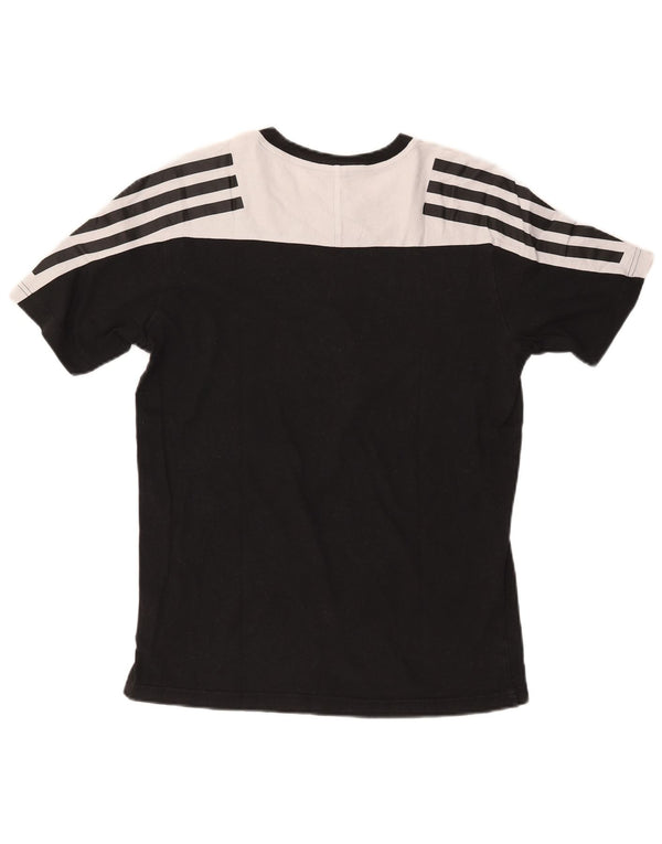 Adidas Hombre Camiseta Top Small Negro Colorblock Algodón
