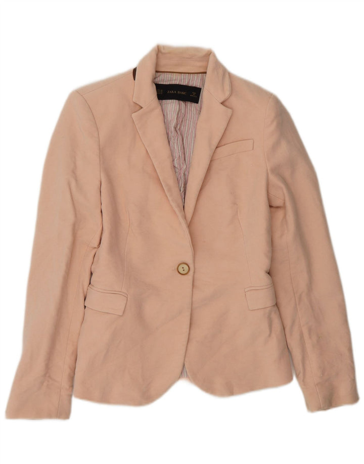 Zara Mujer Chaqueta Blazer De 1 Botón UK 6 XS Rosa