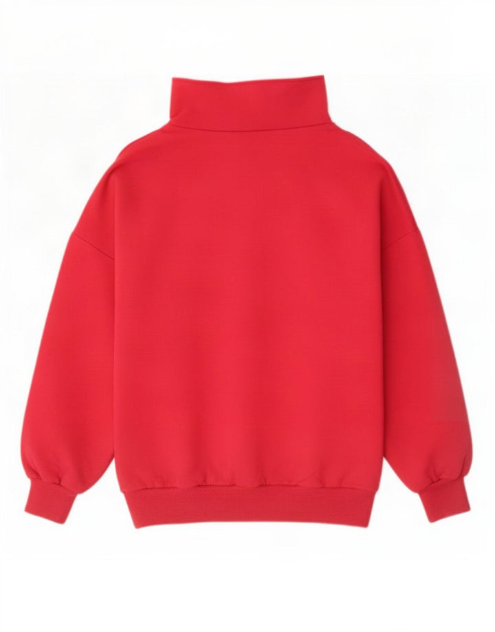 Colmar - Sudadera con cuello y botones para mujer, diseño de esquí, talla 12, color rosa