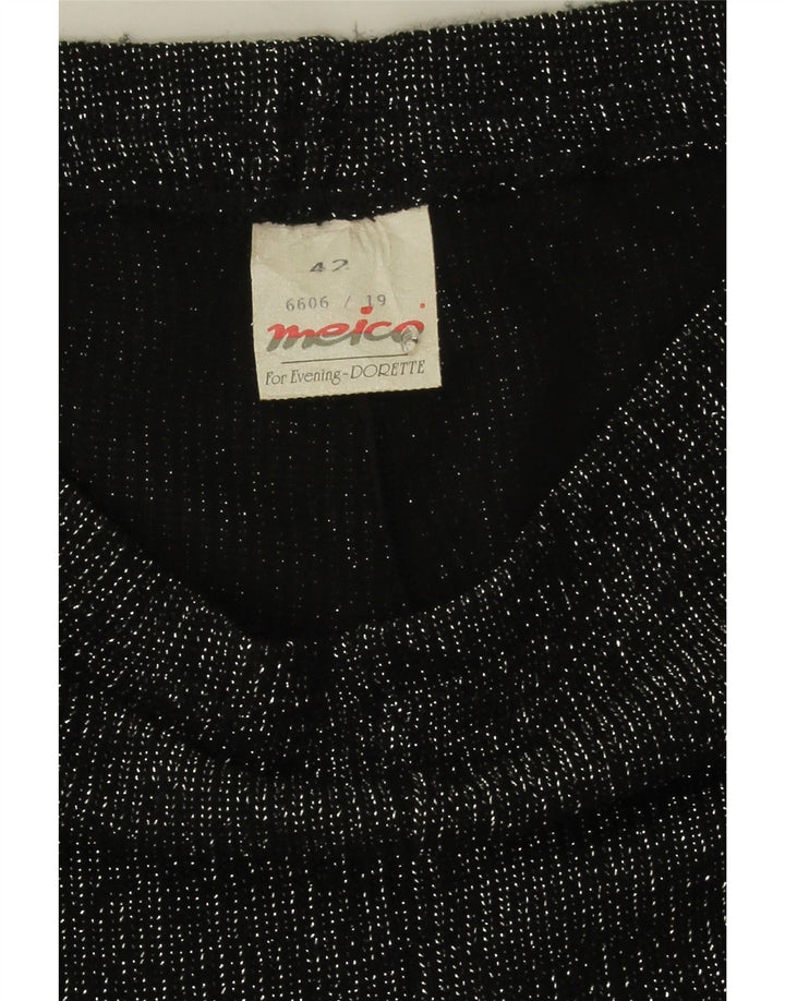 Leggings Mujer Meico IT 42 Medium Negro Poliacrílico Moteado