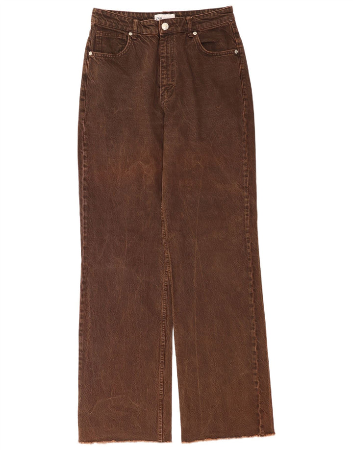 Zara Jeans Rectos Mujer EU 40 Medium W30 L33 Marrón