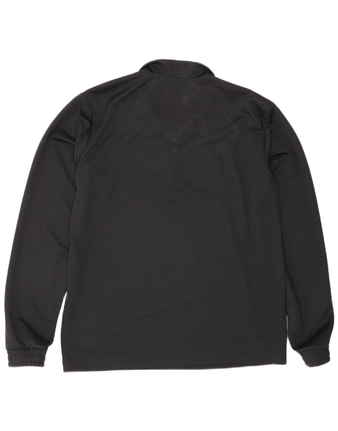 Adidas Hombre Zip Neck Top Manga Larga Grande Negro Poliéster Deportes