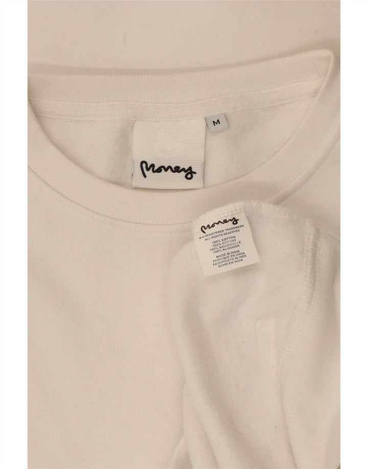Money - Sudadera tipo jersey para hombre, color blanco, algodón
