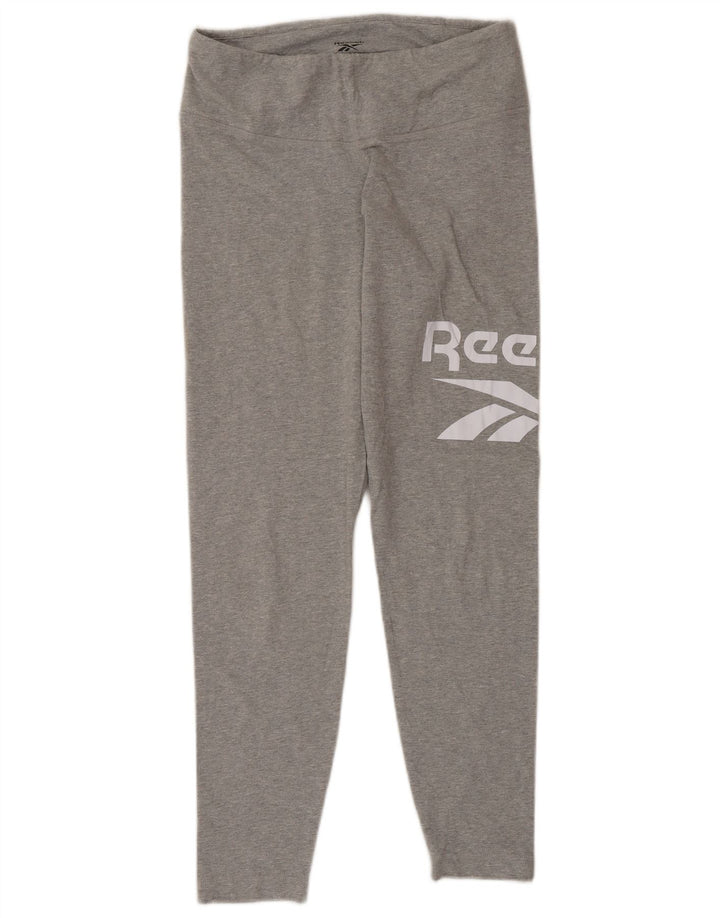 Reebok Leggings gráficos para mujer Reino Unido 12/14 Algodón gris medio