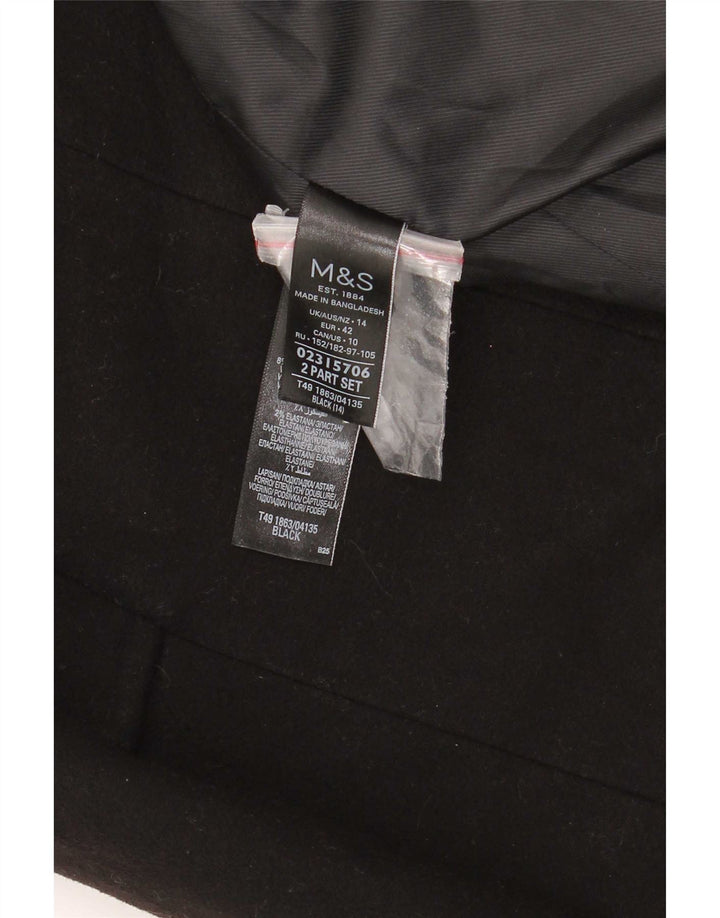 Marks & Spencer Abrigo para mujer UK 44 Grande Poliéster negro