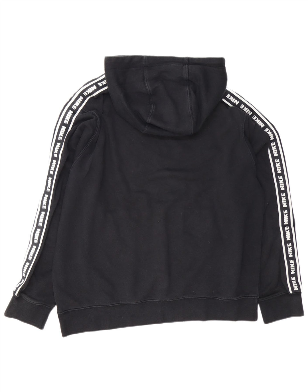 NIKE Sudadera con capucha gráfica para hombre, talla grande, algodón negro