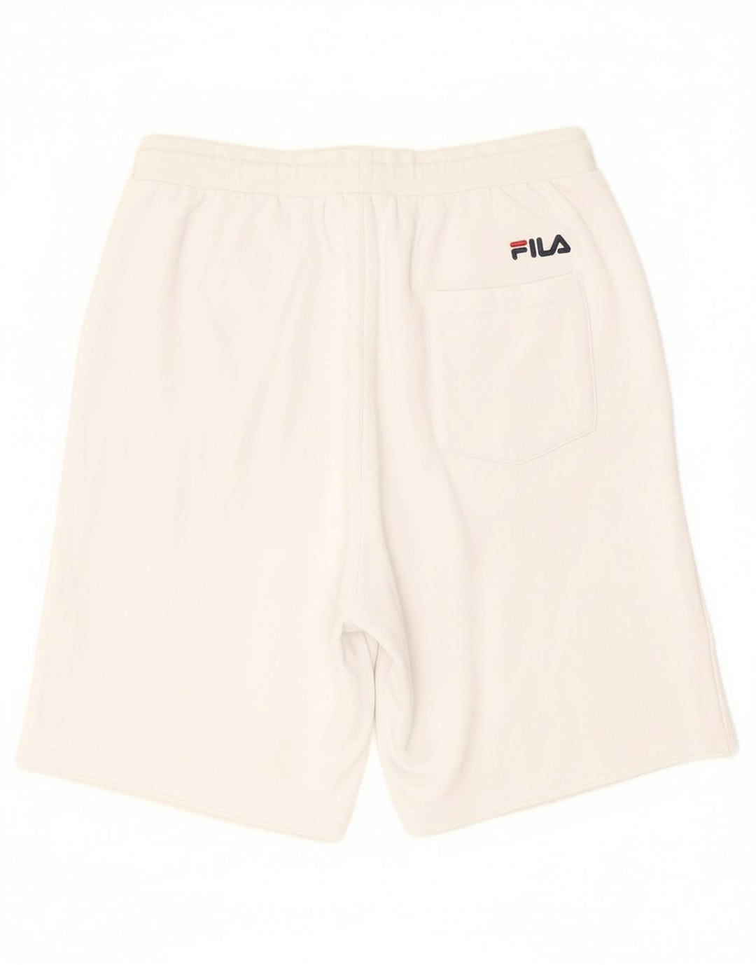 FILA Womens Graphic Sport Shorts UK 14 Large  White