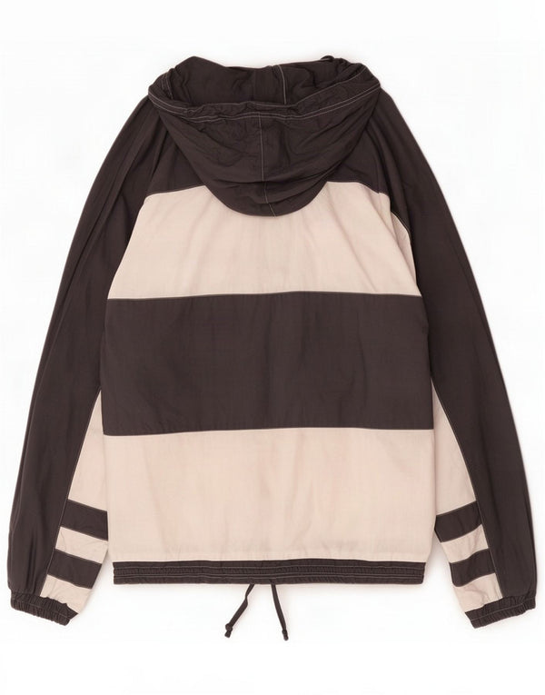 Chaqueta Anorak con capucha vintage para hombre ES 38 Algodón gris medio con bloques de color