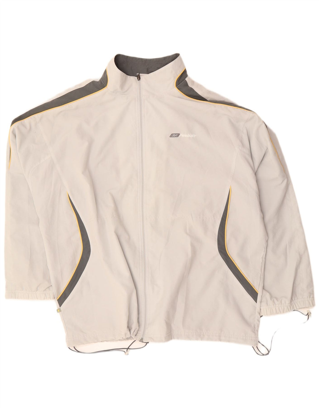 Reebok - Chaqueta de chándal para hombre, talla 2XL, color gris, poliéster