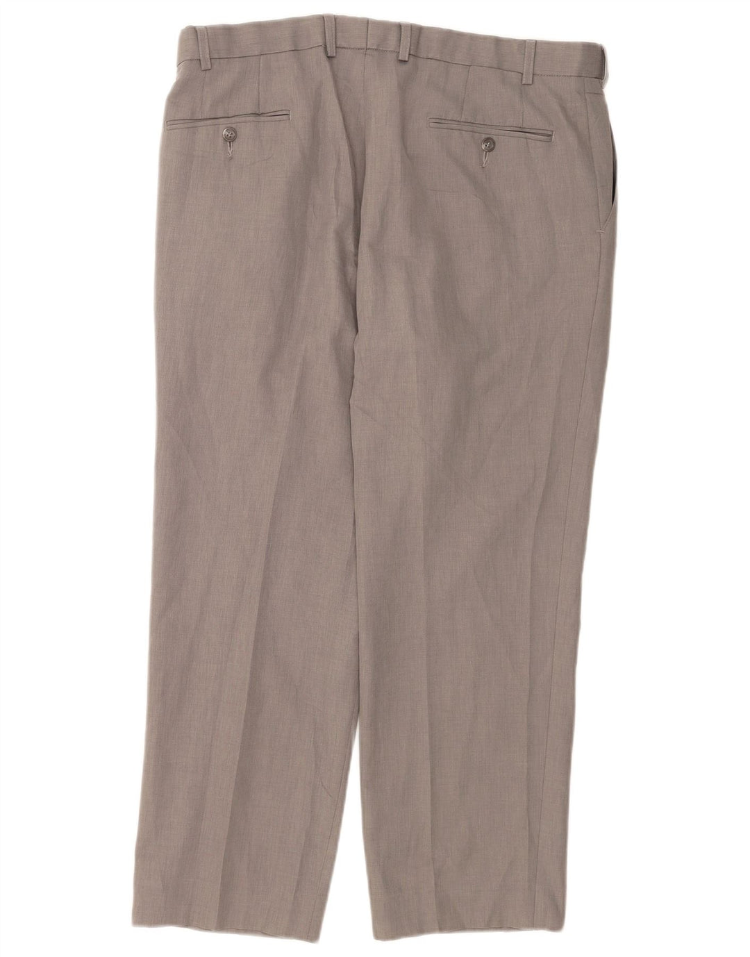 Marks & Spencer Pantalón chino recto para hombre W38 L28 Poliéster gris