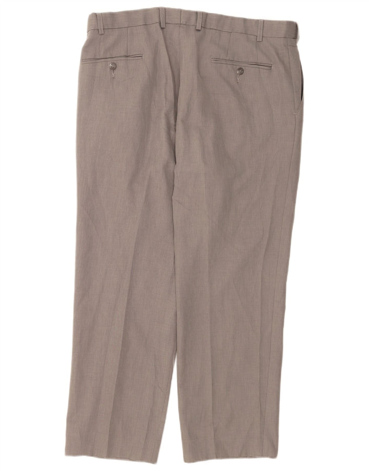 Marks & Spencer Pantalón chino recto para hombre W38 L28 Poliéster gris