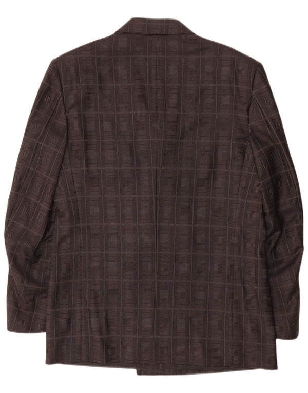 POLICARPO Chaqueta tipo blazer de corte regular para hombre IT 48 Medium Black Check