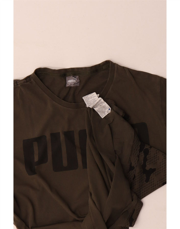 PUMA Camiseta gráfica para hombre Top Large Khaki Camuflaje Algodón