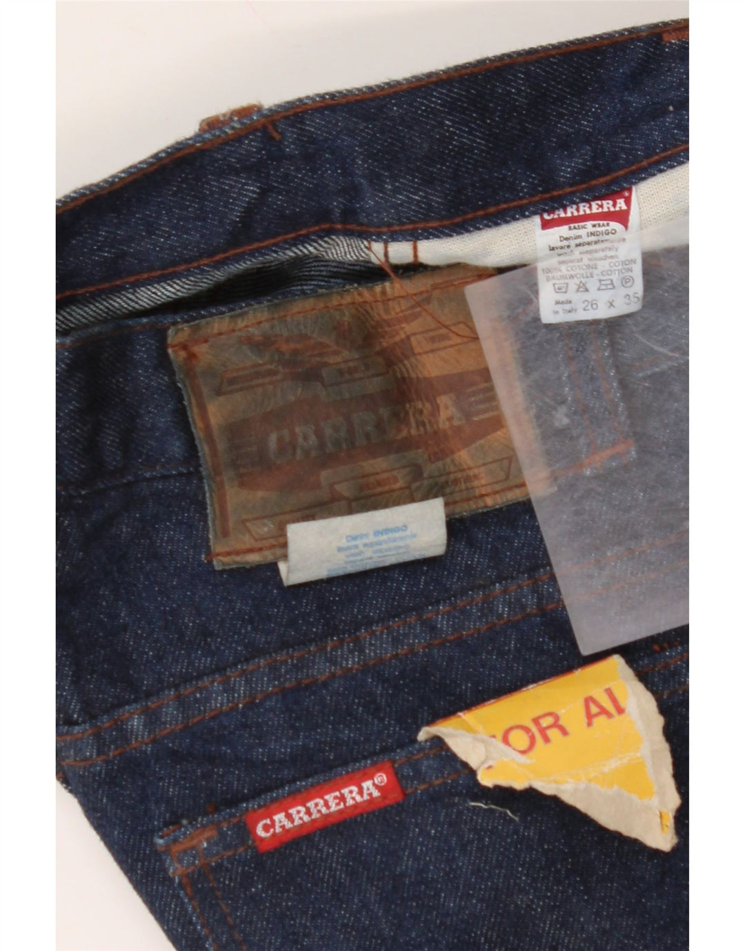 CARRERA Vaqueros Rectos Mujer W26 L35 Azul Marino Algodón