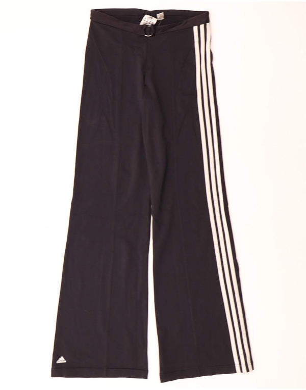 Adidas Pantalones de chándal de pierna ancha para mujer UK 44 Mediano Negro Poliamida