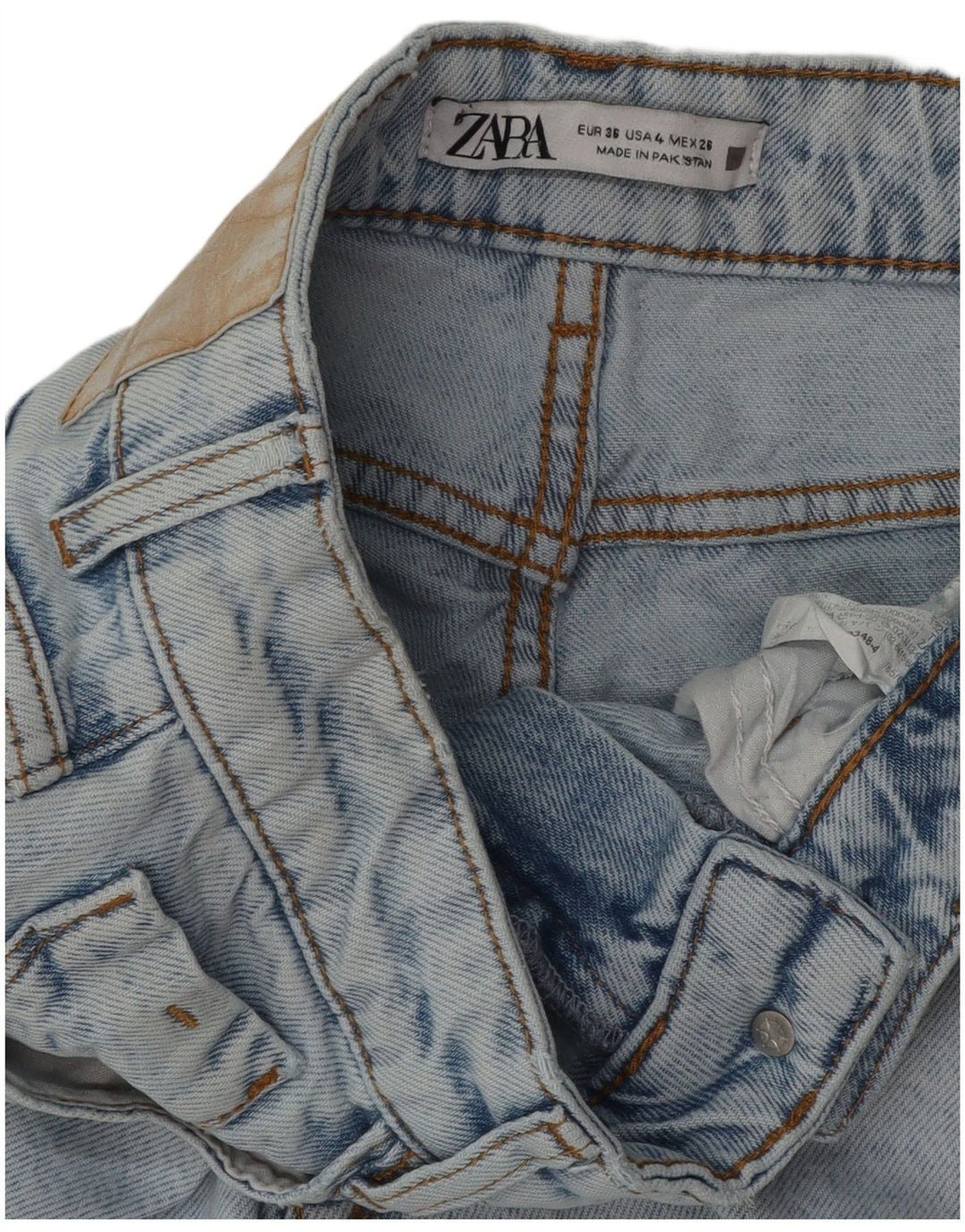 Zara Vaqueros Cónicos Para Mujer EU 36 XS W26 L27 Azul