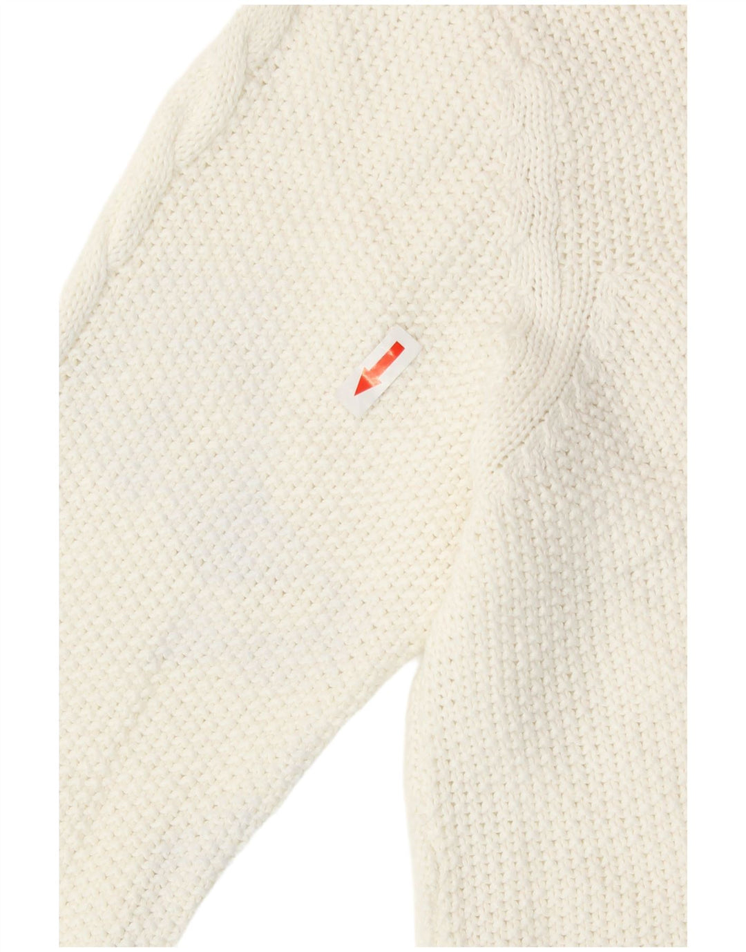 Oasis - Jersey para mujer con cuello barco, talla 40, algodón blanco mediano