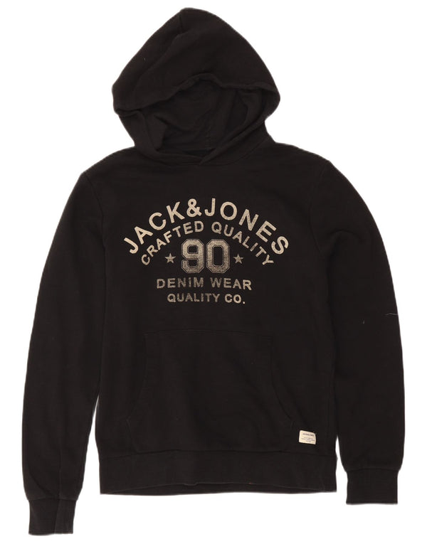 Jack & Jones Hombre Sudadera Con Capucha Gráfica XS Algodón Negro