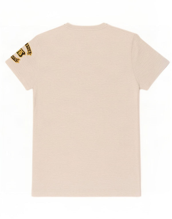 Superdry Camiseta gráfica para hombre Top pequeño de algodón moteado gris