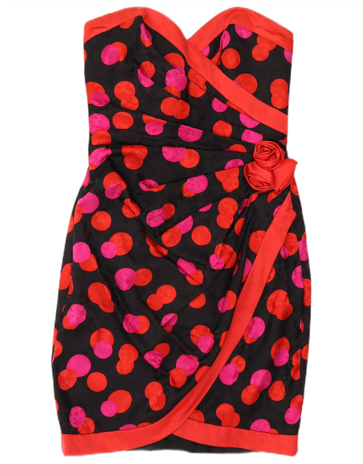 MUREK Vestido sin tirantes para mujer UK 10 Pequeño lunares multicolores