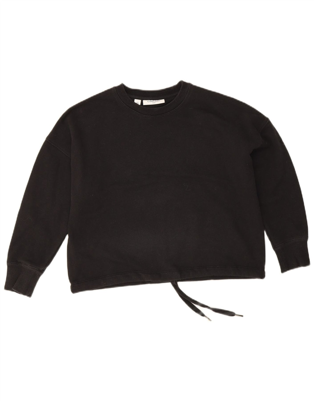 Calvin Klein Top corto de golf para mujer de gran tamaño con manga 3/4 UK 10 Small Black