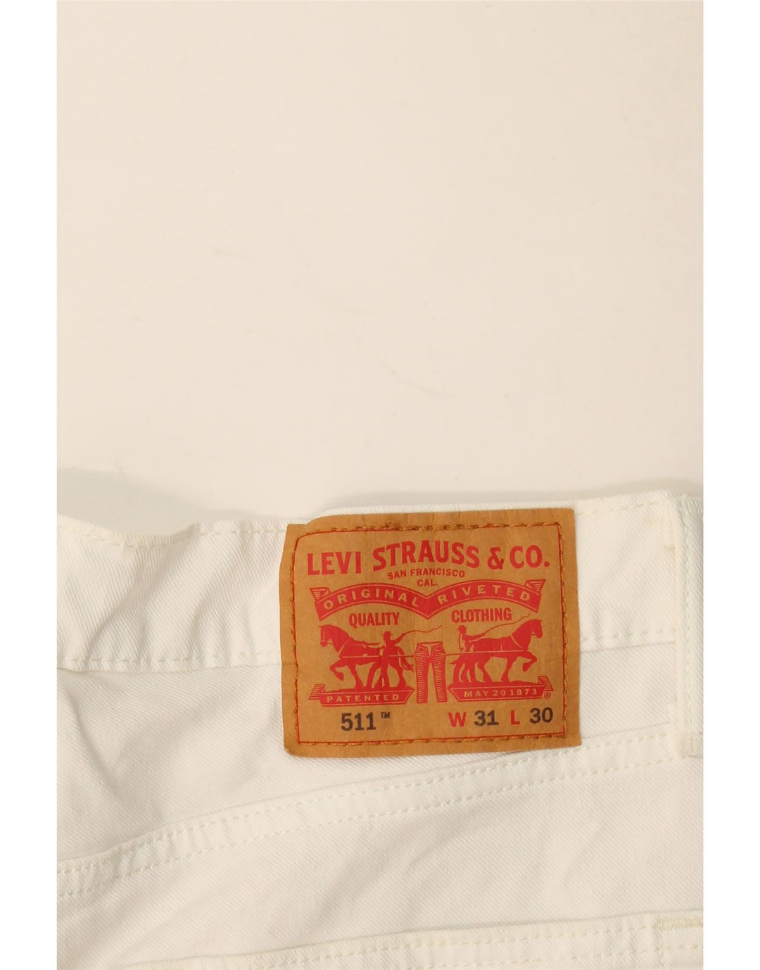 Levi's Mujer 511 Slim Jeans W31 L30 Algodón Blanco