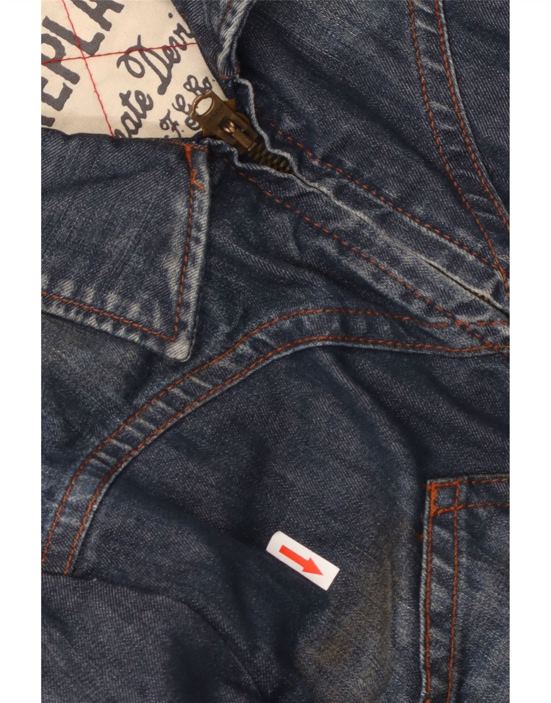 REPLAY Chaqueta vaquera para mujer UK 46 Grande Algodón azul marino