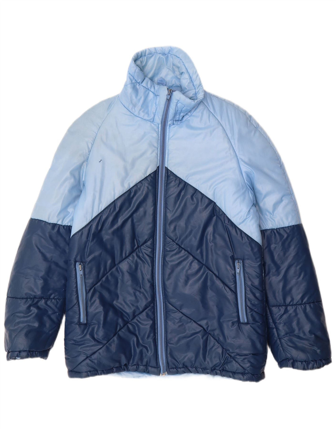 MARILENA Chaqueta acolchada para hombre UK 36 Small Azul Colorblock