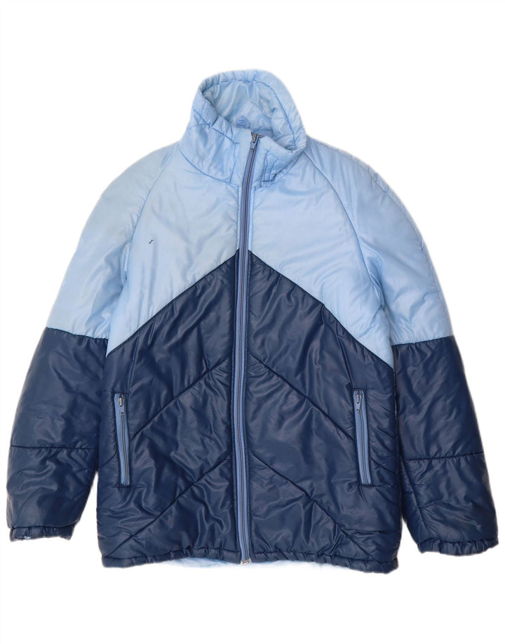 MARILENA Chaqueta acolchada para hombre UK 36 Small Azul Colorblock