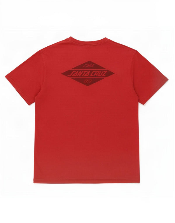 Santa Cruz Hombre Camiseta Gráfica Top Medio Algodón Rojo