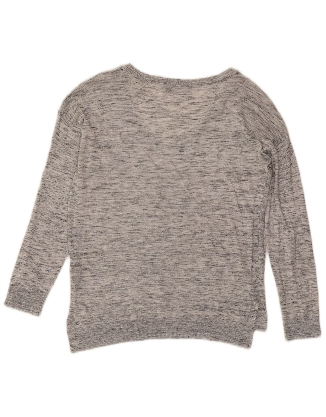 Marks & Spencer Suéter con Cuello en V para Mujer UK 8 Pequeño Gris Moteado