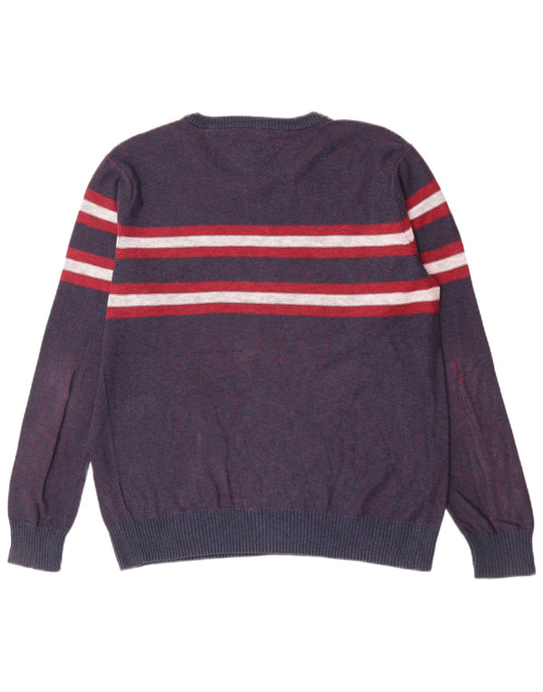 Tommy Hilfiger Suéter con Cuello Redondo para Niños 14-15 Años XL Azul Rayas