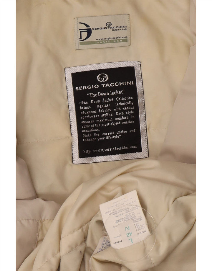 Sergio Tacchini Abrigo acolchado para mujer IT 46 Poliéster beige grande