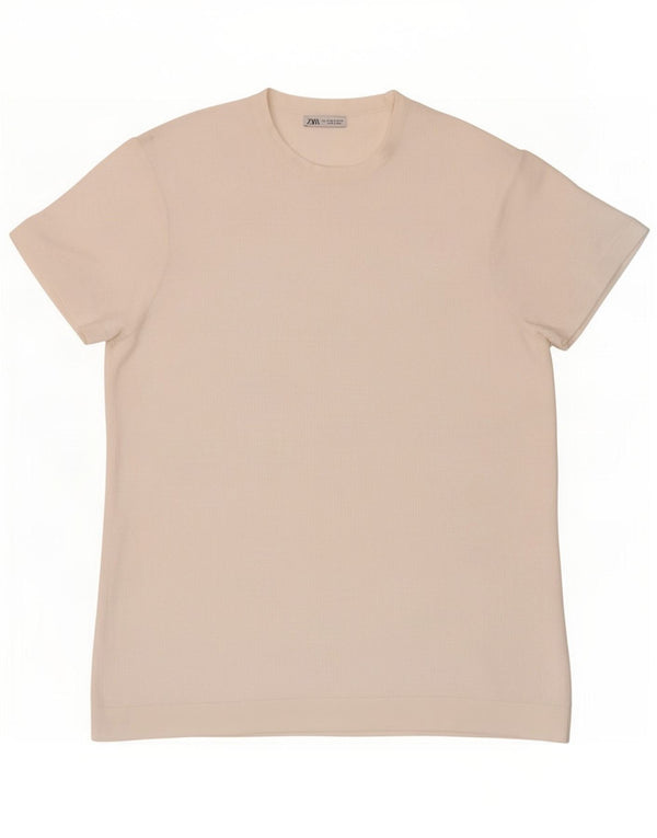 Zara Hombre Camiseta Top Small Blanco