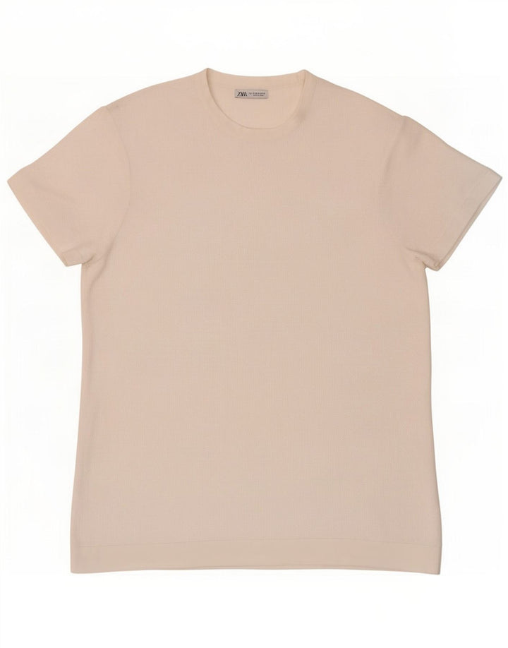 Zara Hombre Camiseta Top Small Blanco