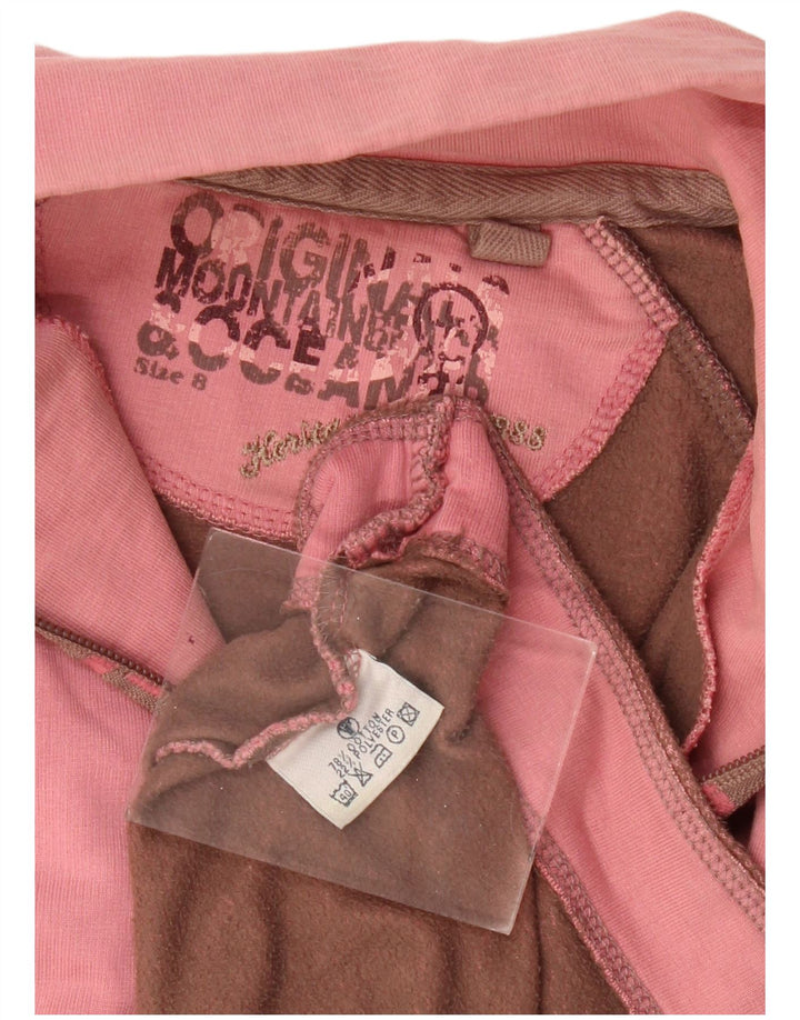 Fat Face Sudadera con Cuello y Cremallera para Mujer UK 8 Small Pink Cotton