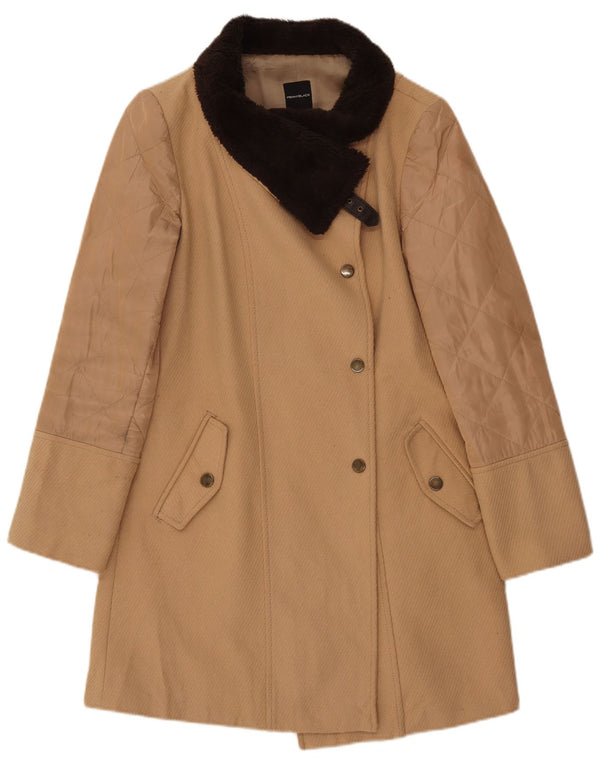 Abrigo Penny Black para mujer UK 40 Lana color block beige medio