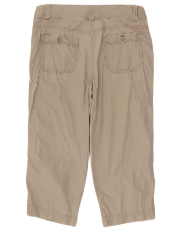 Marks & Spencer Pantalones Capri Rectos para Mujer UK 10 Small W30 L20 Beige