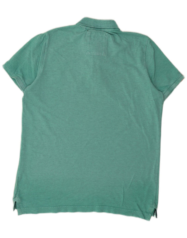 Superdry Polo Hombre XL De Algodón Moteado Turquesa
