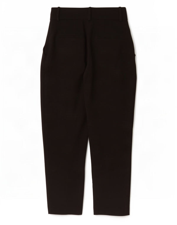 Zara Mujer Pantalones De Traje De Cintura Alta Pegged Mediano W28 L28 Poliéster Negro