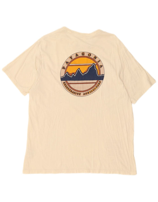 Patagonia Hombre Regular Fit Graphic Camiseta Top Grande Beige