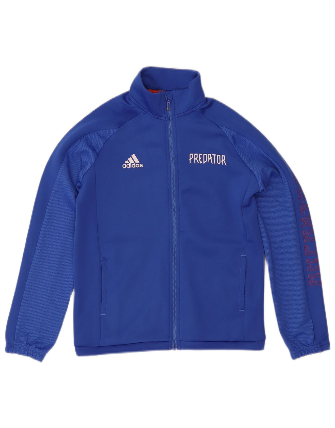 Adidas Boys Predator Graphic Chándal Top Chaqueta 9-10 años Azul Poliéster