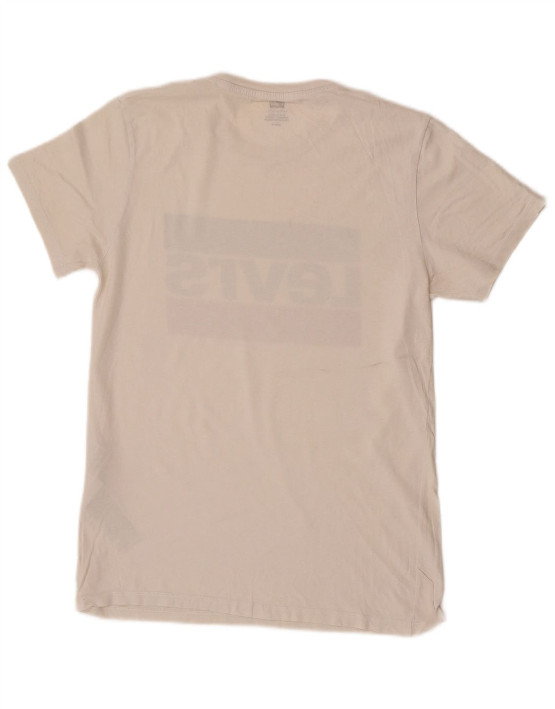 Levi's Camiseta gráfica para hombre Top pequeño de algodón blanco roto